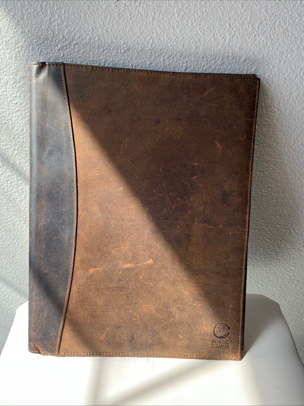Rustic Town Brown Leather Portfolio
